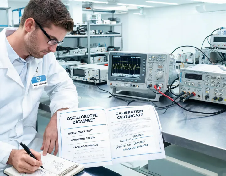 Engineer preparing Tektronix inquiry package