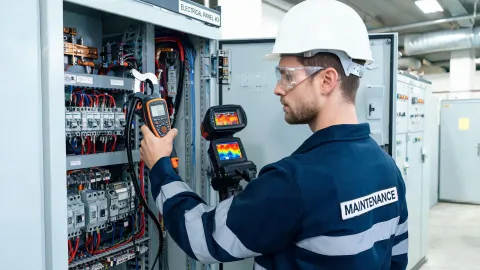 Industrial maintenance electrical safety testing